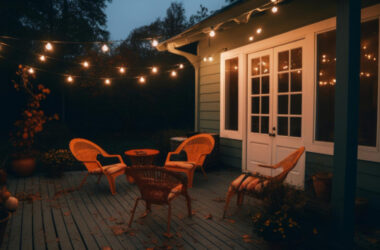 Photo comfortable autumn cozy outdoor illustration ai generativexa