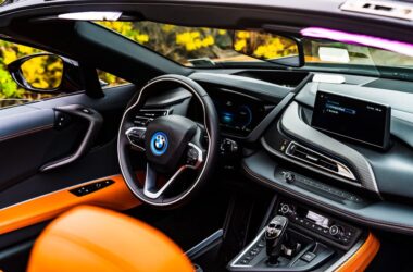 Black and Orange Car Interior