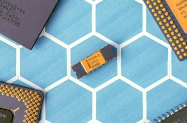 Black and Yellow Electronic Chip